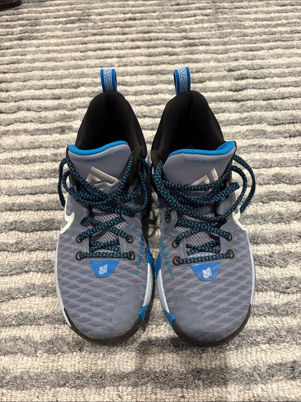Nike Gianni’s Athletic Sneakers in Gray & Blue - Performance Running Shoes